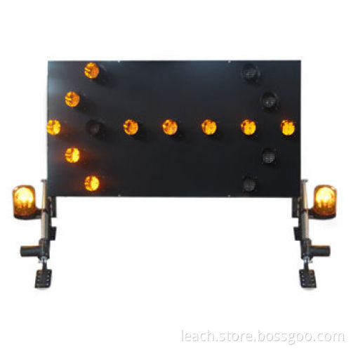 LED Arrow Board with Auto Dimming Photocell and Solar-powered Battery